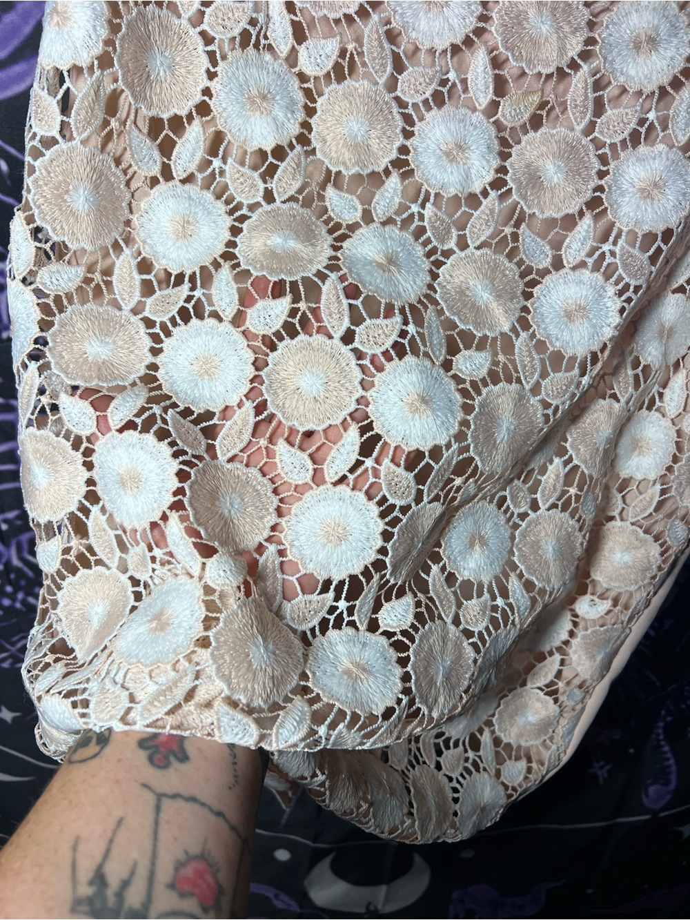 NWT 129$ Msrp Calvin Klein Cream Lace Pencil Skirt - Picture 3 of 5